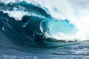 Mark Mathews surfing monster wave